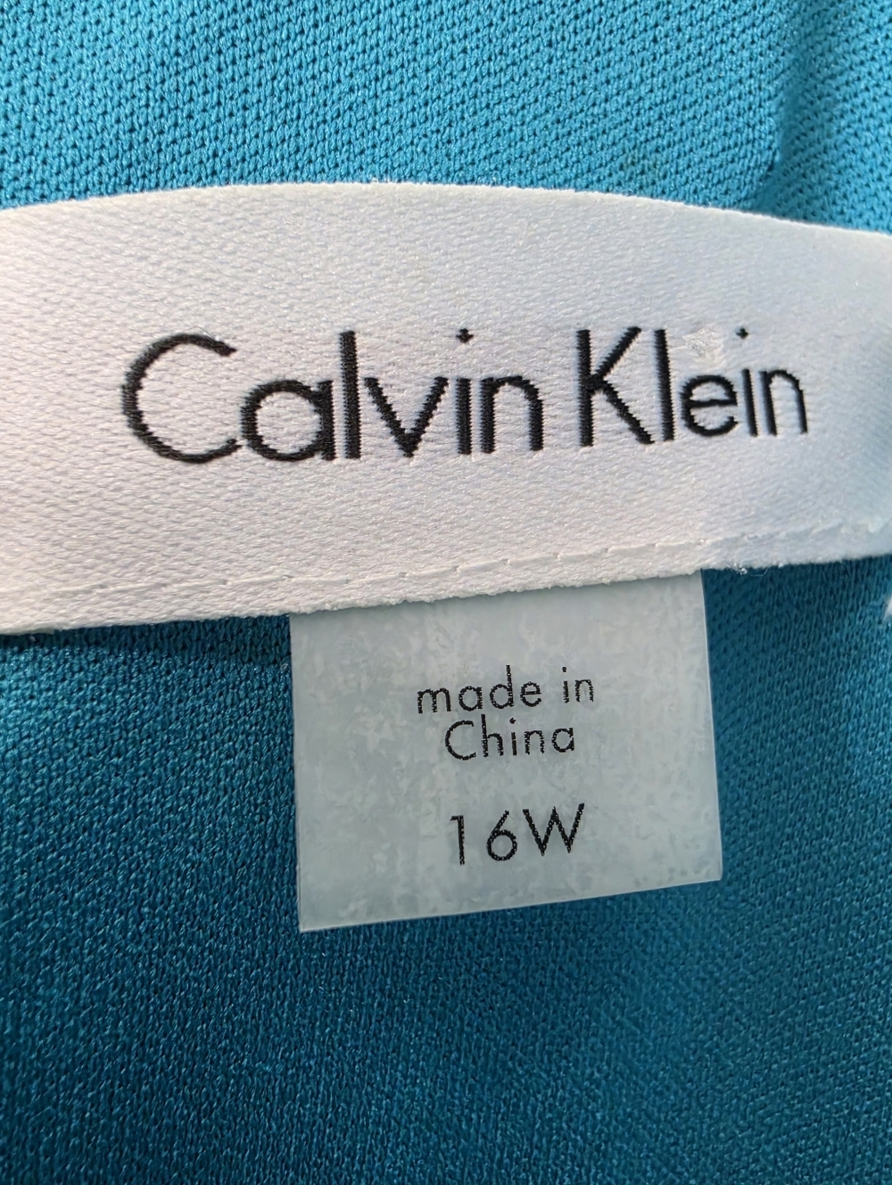 Nwot Calvin Klein Turquoise Lace Mesh Sleeveless Fit & Flare Knee Length Dress - Picture 4 of 16